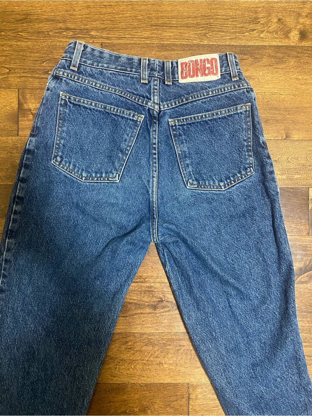 BONGO Women’s Straight Leg Dark Blue Denim Jeans